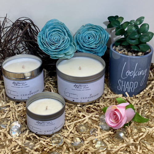 Cinnamon, Frankincense & Cedarwood Tin Candle